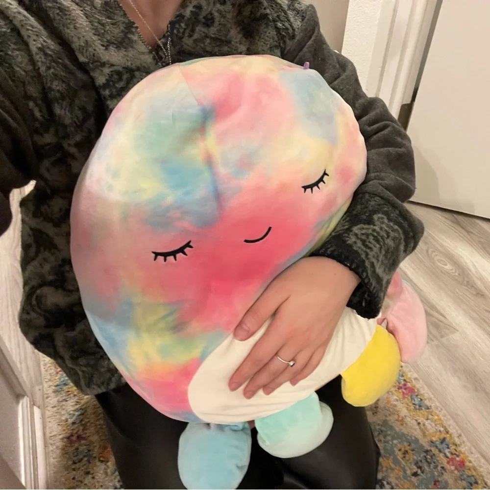 Tie Dye Smiling Octopus Squishmallow (decently large) - Picture 2 of 2